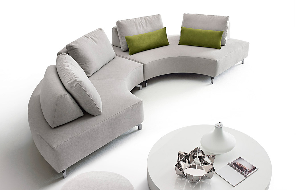 Divani curvi Fly Light - Dema schienale e bracciolo regolabili