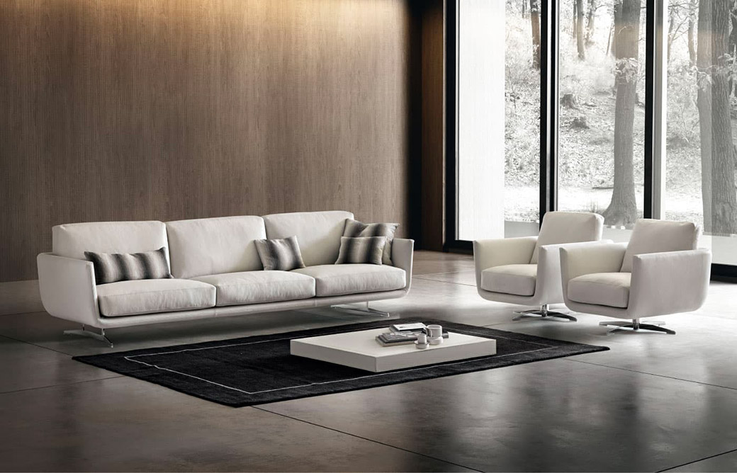 Divani lineari SLIM - Dema schienale e bracciolo regolabili