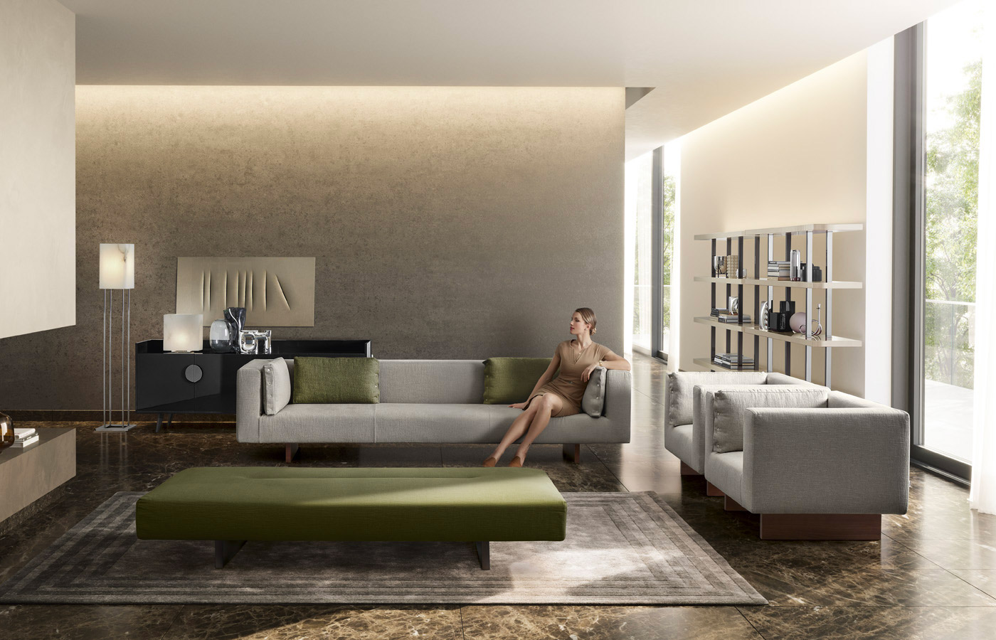 Divani lineari LE FOGLIE - Dema design C.Silvestrin