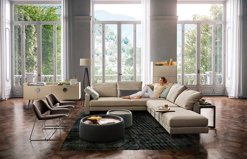 Divano con poggiatesta BABILONIA DUE - Dema design Gualtierotti